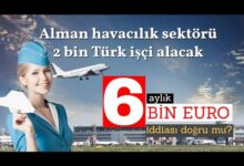 Almanya havacilik sektoru 2 bin Turk isci alacak almanyaiscialimi