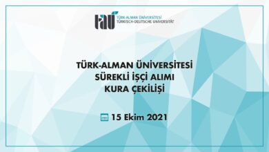 Turk Alman Universitesi Surekli Isci Alimi Kura Cekilisi 15102021 CANLI