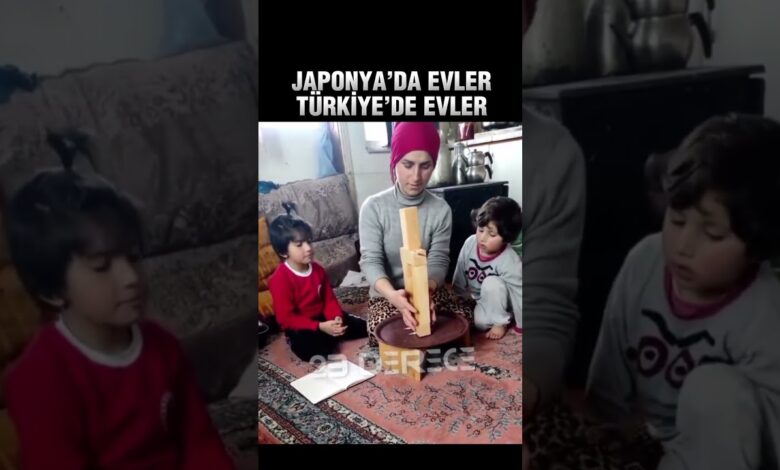 Anne cocuklarina Japonya39da ve Turkiye39deki evlerin depreme dayanikliligini boyle anlatti